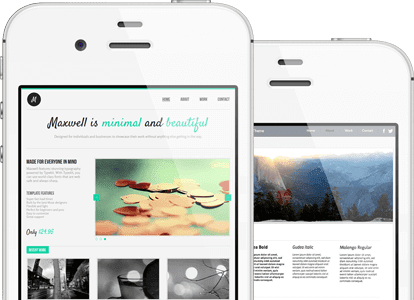 スマートフォンで表示されているウェブサイトのデザインのスクリーンショット